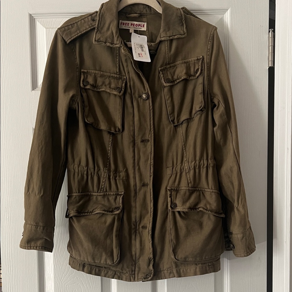 Free People Olive Utility Jacket
